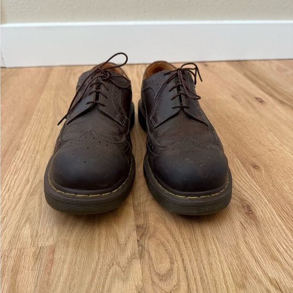 Vintage Dr. Marten’s Oxford Wingtip Chunky Lace Up Leather Shoes Brown Men’s 11 - Picture 2 of 10